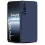Back Cover for 1+ OnePlus Nord 5 5G | Ultra Slim Soft Rubberised Case | Inner Velvet Fabric Lining | Matte Silicone Flexible Mobile Case | Camera Protection - Blue