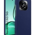 Slim Frameless Back Cover for Realme C63 5G | Ultra Thin Lightweight Design & Camera Protection | Soft Matte Silicone Flexible Mobile Case (Blue)
