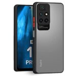 Translucent Hybrid BackCase Cover for Xiaomi Mi Redmi 10 Prime | Smoked Matte Back | 360 Degree Protection | Protective Hard Case (Black Bumper)