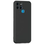 Back Cover for Infinix Smart 6 | Ultra Slim Soft Rubberised Case | Inner Velvet Fabric Lining | Matte Silicone Flexible Mobile Case | Camera Protection - Black - Image 2