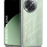 Crystal Clear Transparent Back Case Cover for Xiaomi 14 Civi 5G | Full Device & Camera Protection Shockproof TPU | Flexible Silicone Back Cover Case Transparent
