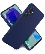Slim Frameless Back Cover for Samsung Galaxy M55 5G | Galaxy F55 5G | Ultra Thin Lightweight Design & Camera Protection | Soft Matte Silicone Flexible Mobile Case (Blue) - Image 5