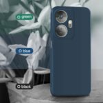 kelpuj Back Cover for Itel P55 Plus 4G | Ultra Slim Soft Rubberised Case | Inner Velvet Fabric Lining | Matte Silicone Flexible Mobile Case | Camera Protection - Blue - Image 7