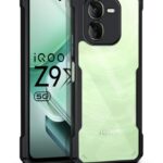 Thermoplastic Polyurethane Shock Proof Clear Protective Back Case for Iqoo Z9X 5G-Airedge Technology|360 Degree Camera Protection|Transparent Hybrid Back Case Mobile Cover-Black
