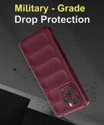 Ultimate Silicon Back Cover Case for Apple iPhone 13 Pro | Military Grade Drop Protection Shockproof Bumper | Anti-Slip Grip | Scratch Proof Micro-Fibre Cloth Inside (Crimson Red) - Image 7