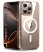 Ultra-Hybrid Back Case Cover for iPhone 16 Pro | Compatible with MagSafe | Drop and Camera Protection | Shock Proof Crystal Clear Mobile Back Case (PC+TPU, Transparent)