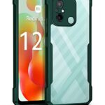 Thermoplastic Polyurethane Shock Proof Clear Protective Back Case for Xiaomi Redmi 12C|Poco C55Airedge Technology|360 Degree Camera Protection|Transparent Hybrid Back CaseGreen