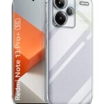 Crystal Clear Transparent Back Case Cover for Xiaomi Mi Redmi Note 13 Pro Plus 5G | Full Device & Camera Protection Shockproof TPU | Flexible Silicone Back Cover Case Transparent