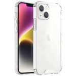 Ultra-Hybrid Crystal Clear Back Case Cover for Apple iPhone 14 | Hard Back | Slim Fit Shockproof Design | Camera Protection Bump | Back Cover Case (PC,TPU | Transparent)