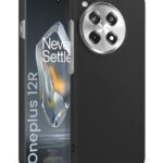 Slim Frameless Back Cover for 1+ OnePlus 12R 5G | Ultra Thin Lightweight Design & Camera Protection | Soft Matte Silicone Flexible Mobile Case (Black)