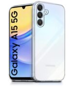 Crystal Clear Transparent Back Case Cover for Samsung Galaxy A15 5G | Full Device & Camera Protection Shockproof TPU | Flexible Silicone Back Cover Case Transparent