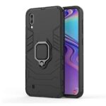Shock Proof Back Case Mobile Cover for Samsung Galaxy M01 (Armor | Hybrid PC + TPU | Full Protection with Ring Holder Kickstand | Carbon Black)