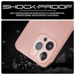 Back Cover for Apple iPhone 14 Pro Max | Ultra Slim Soft Rubberised Case | Inner Velvet Fabric Lining | Matte Silicone Flexible Mobile Case | Camera Protection - Baby Pink - Image 7