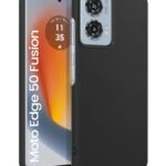 Slim Frameless Back Cover for Motorola Moto Edge 50 Fusion 5G | Moto Edge G96 Fusion 5G Ultra Thin Lightweight Design & Camera Protection | Soft Matte Silicone Flexible Mobile Case Black