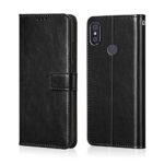 Shock Proof Flip Cover Back Case for Xiaomi Mi A2 | Magnetic Wallet Leather Case with Stand