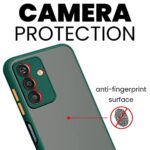 Translucent Hybrid Back Case Cover for Samsung Galaxy M13 4G | F13 4G Smoked Matte Back | 360 Degree Protection | Protective Hard Case (Green Bumper) - Image 7