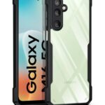 Shock Proof Clear Protective Back Case for Samsung Galaxy M16 5G | Galaxy F16 5G AirEDGE Technology | 360 Degree Camera Protection | Transparent Hybrid Back Case Mobile Cover Black