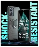 Shock Proof Back Cover for iQOO Z9 Lite | Vivo T3 Lite 5G | Y18t | Y18 | Y18e | Y03 | Y28s | Y37 | Mobile Case (Tough Armor | Hybrid PC + TPU | Ring Holder & in-Built Kickstand | Black) - Image 7