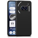 Back Cover for Nothing Phone 2a | Nothing Phone 2a Plus | Ultra Slim Soft Rubberised Case | Inner Velvet Fabric Lining | Matte Silicone Flexible Mobile Case | Camera Protection - Black