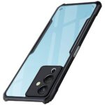 kelpuj TPU+PC Shock Proof Clear Protective Back Case for Infinix Note 12 5G - Airedge Technology | 360 Degree Camera Protection | Transparent Hybrid Back Case Mobile Cover - Black