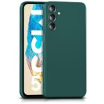 Back Cover for Samsung Galaxy M35 5G | Ultra Slim Soft Rubberised Case | Inner Velvet Fabric Lining | Matte Silicone Flexible Mobile Case | Camera Protection - Green