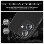 kelpuj Back Cover for Oppo A3x 5G | A3x 4G | A3 5G | Ultra Slim Soft Rubberised Case | Inner Velvet Fabric Lining | Matte Silicone Flexible Mobile Case | Camera Protection - Black - Image 7