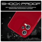 kelpuj Back Cover for Redmi Note 12 5G | Poco X5 5G | Ultra Slim Soft Rubberised Case | Inner Velvet Fabric Lining | Matte Silicone Flexible Mobile Case | Camera Protection - Crimson Red - Image 7