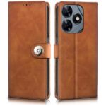 Shock Proof Flip Cover Back Case for Tecno Pop 8 | Magnetic Wallet Leather Case with Stand