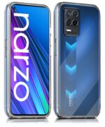 kelpuj Ultra-Hybrid Clear Back Case Cover Designed for Realme Narzo 30 5G | 9 5G | 8 5G | 8s 5G | Sleek Hard Back | Cushion Edge Technology Shockproof Drop & Camera Protection Bump Transparent - Image 3