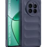 Ultimate Silicon Back Cover Case for Realme Narzo 70 | Realme Narzo 70 Pro | Realme 12 Plus |P1 5G Drop Protection Shockproof Bumper | Anti-Slip Grip | Micro-Fibre Cloth Inside (Deep Blue)