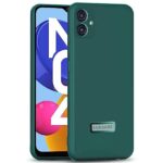 Slim Ultra Soft Rubberised Back Cover for Samsung Galaxy M04 | F04 | A04e | Inner Velvet Fabric Lining | Matte Silicone Flexible Camera Protection Back Case - Green