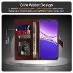 Shock Proof Flip Cover Back Case for Oppo A5 Pro 5G | Magnetic Wallet Leather Case with Stand - Image 5