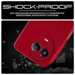 Back Cover for Realme Narzo 60X 5G | 11 5G | 11X 5G | C67 | Slim Soft Rubberised Case | Inner Velvet Fabric Lining | Matte Silicone Flexible Mobile Case | Camera Protection - Crimson Red - Image 5