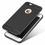 (TM Soft Silicone All Sides Protection 360 Degree with Anti Dust Plugs Shockproof Slim Back Case Cover Compatible for Apple iPhone 5 / 5s / 5 SE - Pitch Black