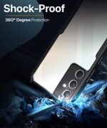 kelpuj TPU+PC Shock Proof Clear Protective Back Case for Samsung Galaxy A54 5G-Airedge Technology|360 Degree Camera Protection|Transparent Hybrid Back Case Mobile Cover-Black - Image 7