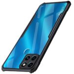 TPU+PC Shock Proof Clear Protective Back Case for Infinix Smart 6-Airedge Technology|360 Degree Camera Protection|Transparent Hybrid Back Case Mobile Cover-Black