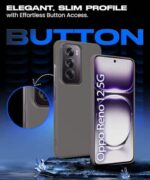 kelpuj Slim Frameless Back Cover for Oppo Reno 12 5G | Ultra Thin Lightweight Design & Camera Protection | Soft Matte Silicone Flexible Mobile Case (Grey) - Image 5