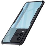 Shock Proof Clear Protective Back Case for iQOO 9T 5G - AirEDGE Technology | 360 Degree Camera Protection | Transparent Hybrid Back Case Mobile Cover - Black