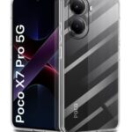 Transparent Back Cover Case for Poco X7 Pro 5G | Raised Bumps for Full Device & Camera Protection Shockproof TPU Silicone Back Case Mobile Cover Transparent