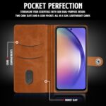 Shock Proof Flip Cover Back Case for Samsung Galaxy A54 5G | Magnetic Wallet Leather Case with Stand - Image 7