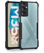 Thermoplastic Polyurethane Shock Proof Clear Protective Back Case for Samsung Galaxy M35 5GAiredge Technology|360 Degree Camera Protection|Transparent Hybrid Back Case Mobile CoverBlack