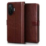 Shock Proof Flip Cover Back Case for Poco F7 5G | Magnetic Wallet Leather Case with Stand - Image 3