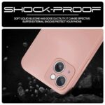 Back Cover for Apple iPhone 14 | Ultra Slim Soft Rubberised Case | Inner Velvet Fabric Lining | Matte Silicone Flexible Mobile Case | Camera Protection - Baby Pink - Image 5