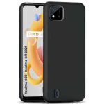 Ultra Slim Matte Shockproof Soft Silicone Back Case Cover for Realme C20 | Realme C11 2021 - Pitch Black
