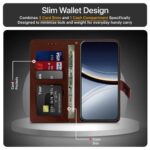 Shock Proof Flip Cover Back Case for Poco F7 5G | Magnetic Wallet Leather Case with Stand - Image 5