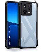 Shockproof Crystal Clear Back Cover Case for Xiaomi 13 Pro 5G | 360 Degree Protection | Protective Design | Transparent Back Cover Case for Xiaomi Mi 13 Pro 5G (Black Bumper)