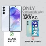 Shock Proof Flip Cover Back Case for Samsung Galaxy A55 5G | Magnetic Wallet Leather Case with Stand - Image 3