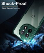 kelpuj Shock Proof Clear Back Case Mobile Cover for 1+ OnePlus 11 5G (Hard | Hybrid PC + TPU | Full Armour Device & Camera Protection | Green) - Image 7