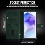 Shock Proof Flip Cover Back Case for Samsung Galaxy A55 5G | Magnetic Wallet Leather Case with Stand - Image 7