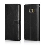 Shock Proof Flip Cover Back Case for Samsung Galaxy S7 Edge | Magnetic Wallet Leather Case with Stand